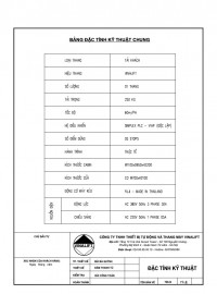 Đặc tính kỹ thuật thang 350 Đặc tính kỹ thuật thang 350